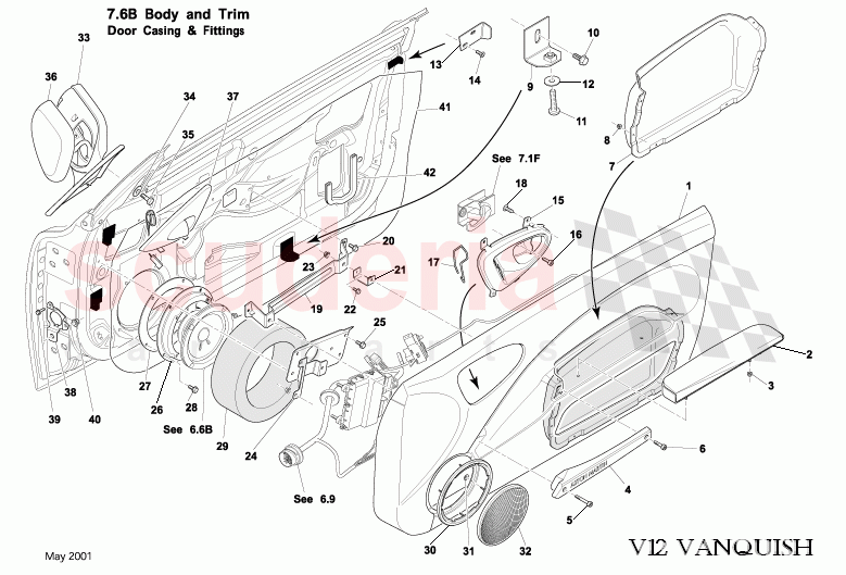 Door Casings and Fittings of Aston Martin Aston Martin Vanquish (2001-2007)