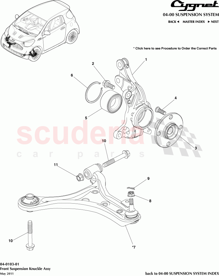 Front Suspension Knuckle Assembly of Aston Martin Aston Martin Cygnet