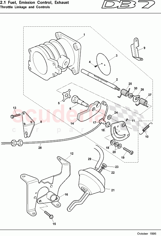 Throttle Linkage and Controls of Aston Martin Aston Martin DB7 (1995)