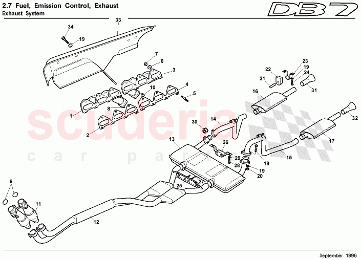 Exhaust System of Aston Martin Aston Martin DB7 (1997)