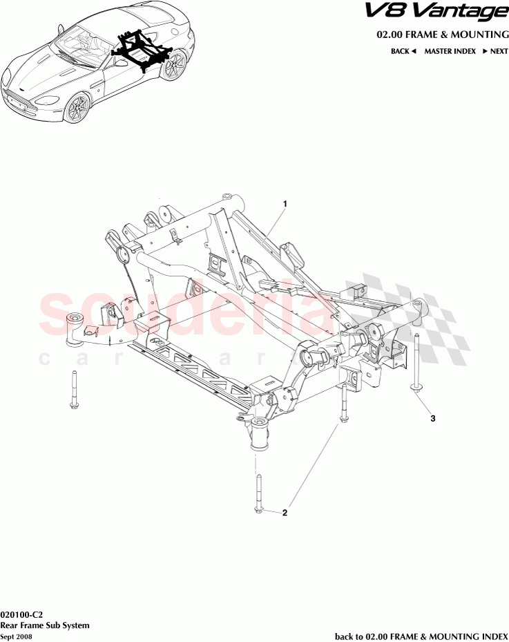 Rear Frame Sub System of Aston Martin Aston Martin V8 Vantage
