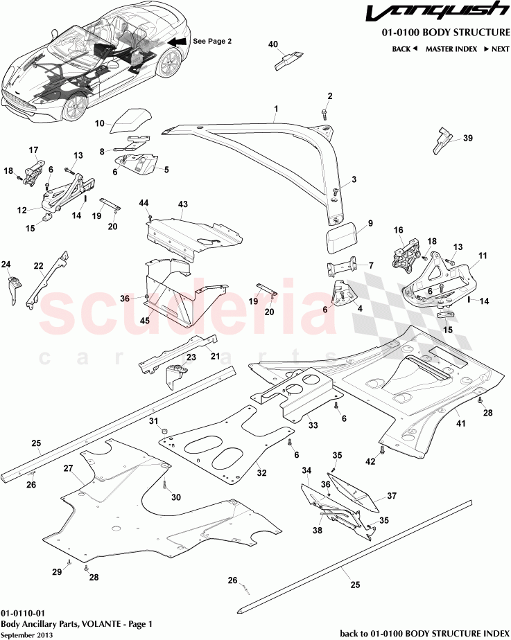 Body Ancillary Parts, VOLANTE - Page 1 of Aston Martin Aston Martin Vanquish (2012+)