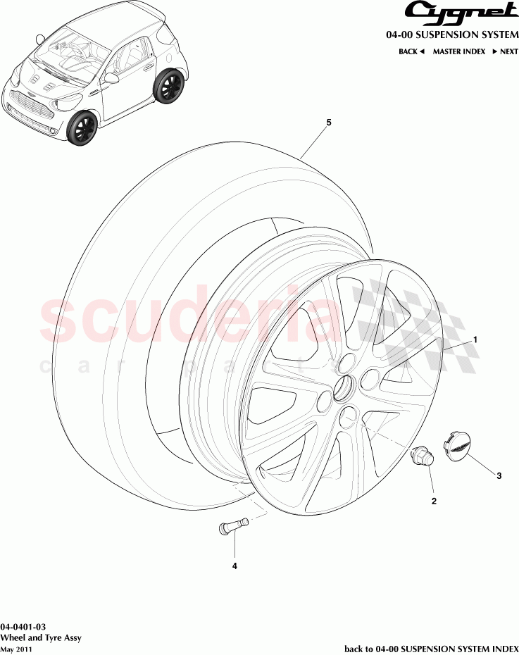 Wheel and Tyre Assembly of Aston Martin Aston Martin Cygnet