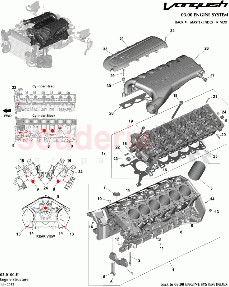 Engine Structure of Aston Martin Aston Martin Vanquish (2012+)