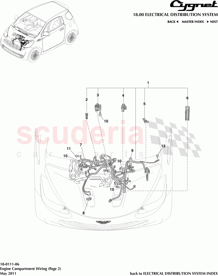 Engine Compartment Wiring (Page 2) of Aston Martin Aston Martin Cygnet