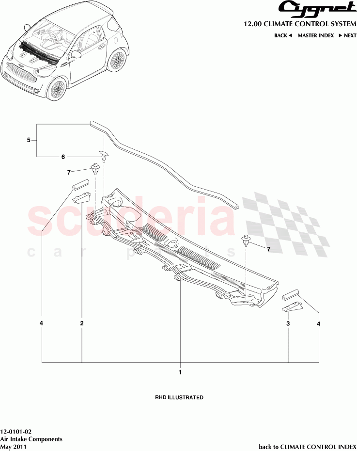 Air Intake Components of Aston Martin Aston Martin Cygnet