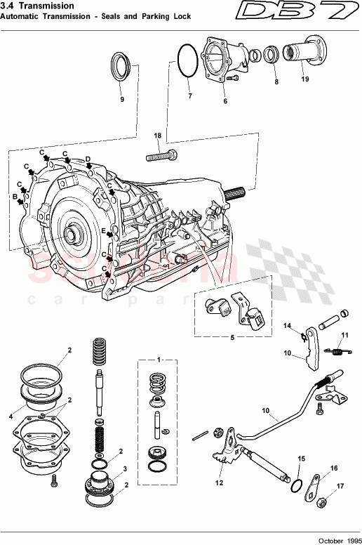Auto Transmission Seals and Parking Lock of Aston Martin Aston Martin DB7 (1995)