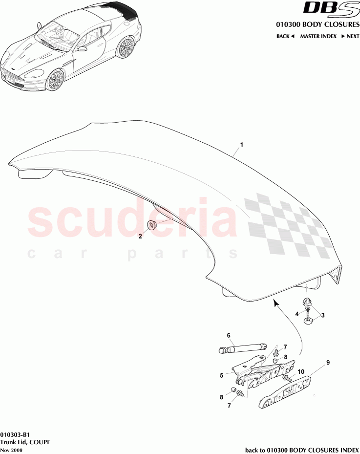 Trunk Lid (Coupe) of Aston Martin Aston Martin DBS V12