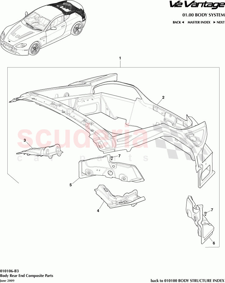Body Rear End Composite Parts of Aston Martin Aston Martin V12 Vantage