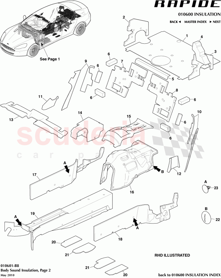 Body Sound Insulation 2 of Aston Martin Aston Martin Rapide