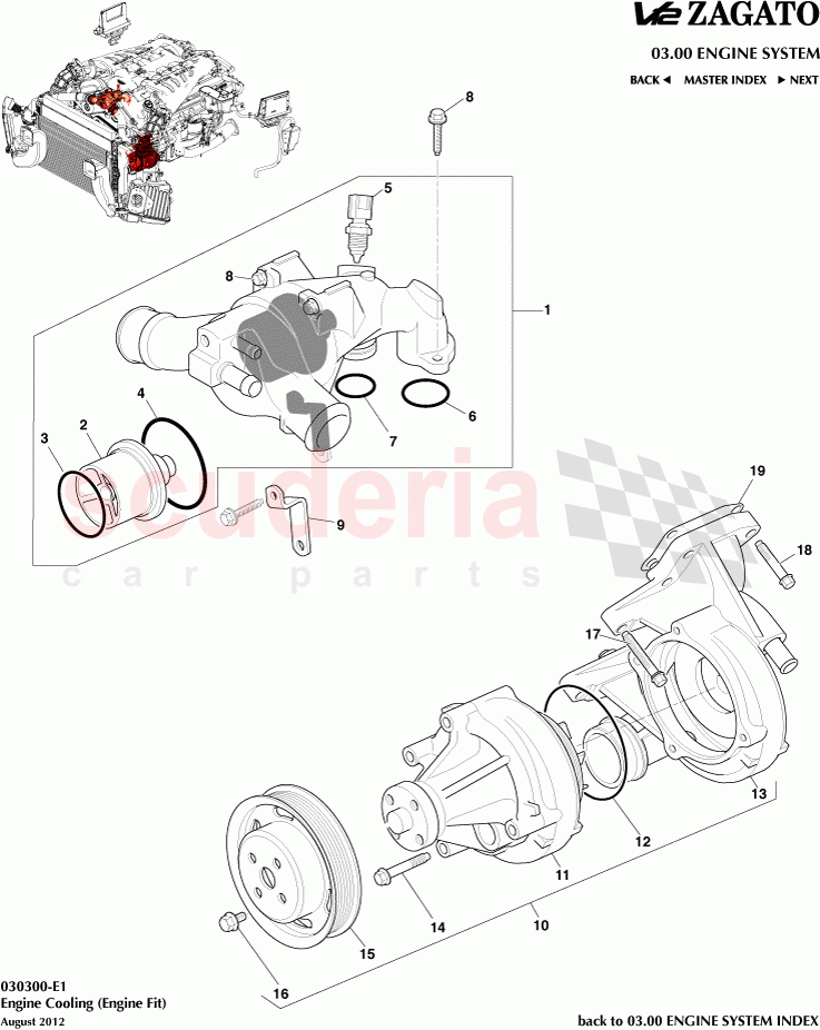 Engine Cooling (Engine Fit) of Aston Martin Aston Martin V12 Zagato
