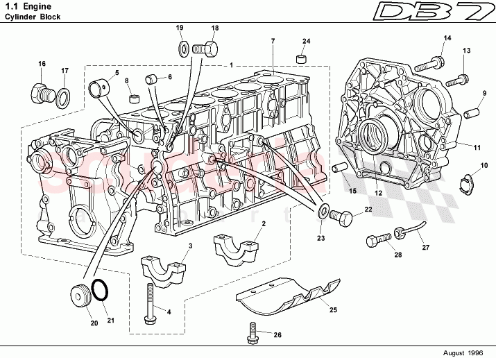 Cylinder Block of Aston Martin Aston Martin DB7 (1995)