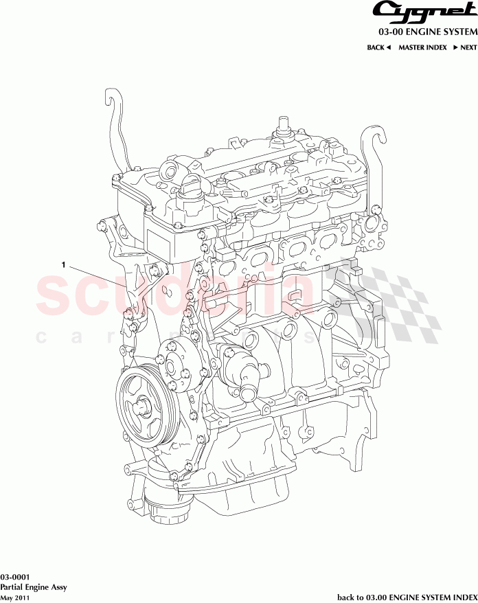 Partial Engine Assembly of Aston Martin Aston Martin Cygnet