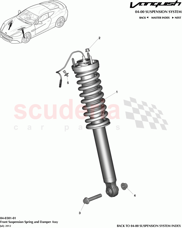 Front Suspension Spring and Damper Assembly of Aston Martin Aston Martin Vanquish (2012+)