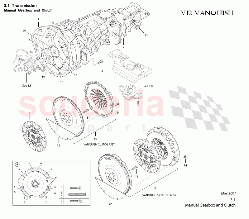 Manual Gearbox and Clutch of Aston Martin Aston Martin Vanquish (2001-2007)