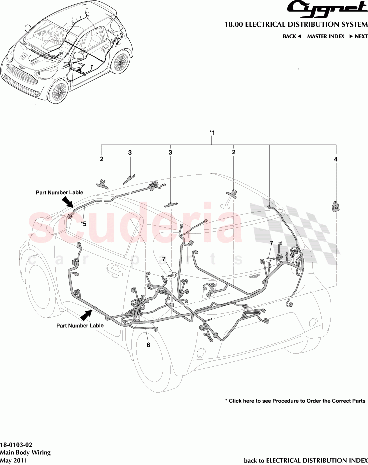 Main Body Wiring of Aston Martin Aston Martin Cygnet