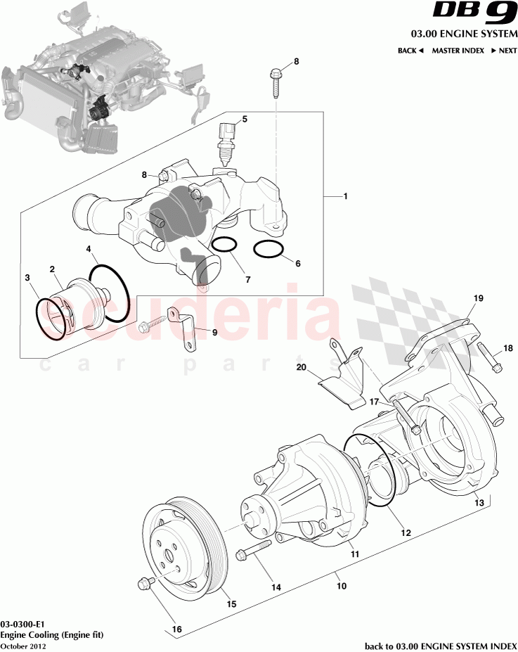 Engine Cooling (Engine Fit) of Aston Martin Aston Martin DB9 (2013-2016)