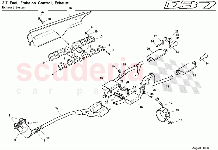 Exhaust System of Aston Martin Aston Martin DB7 (1995)