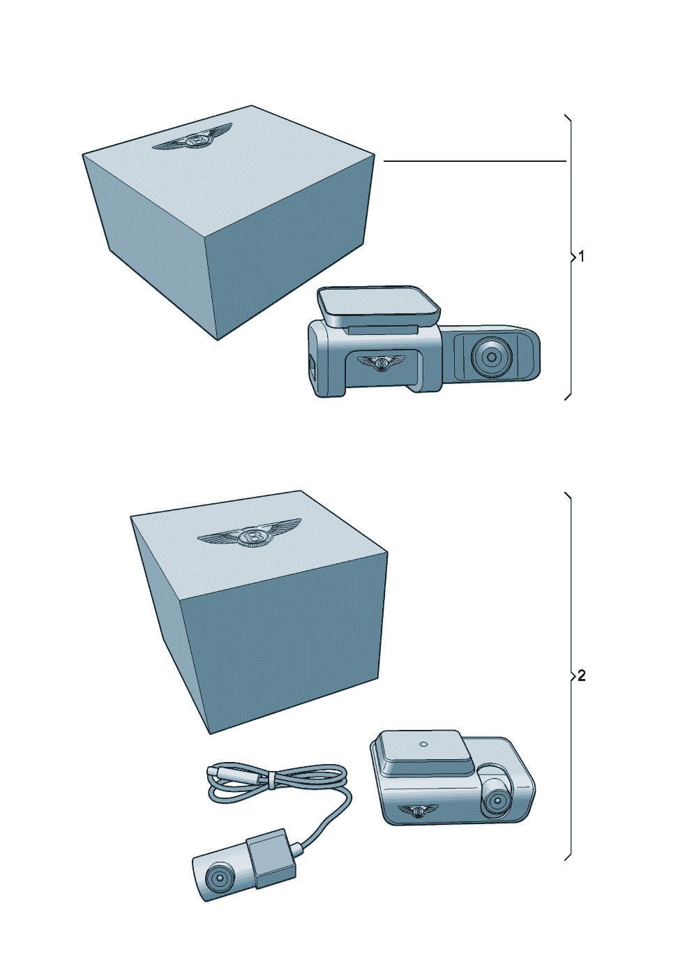 Genuine accessories Interior camera set for video recording of Bentley Bentley New Continental Convertible (2019-2024)
