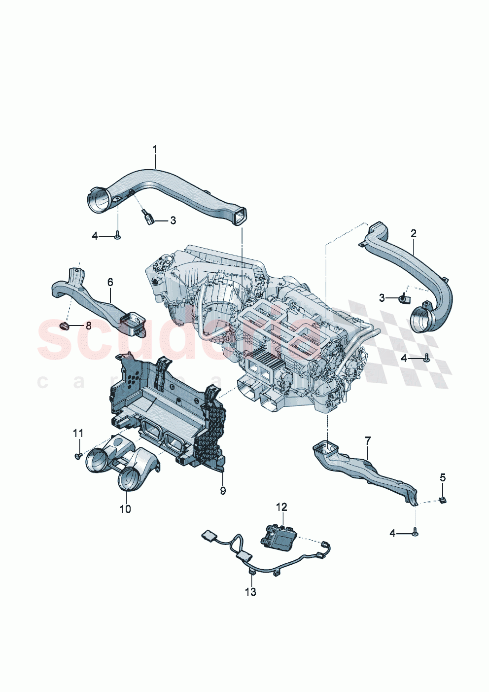 Air channel for pass. cabin heater of Bentley Bentley New Continental Convertible (2019-2024)