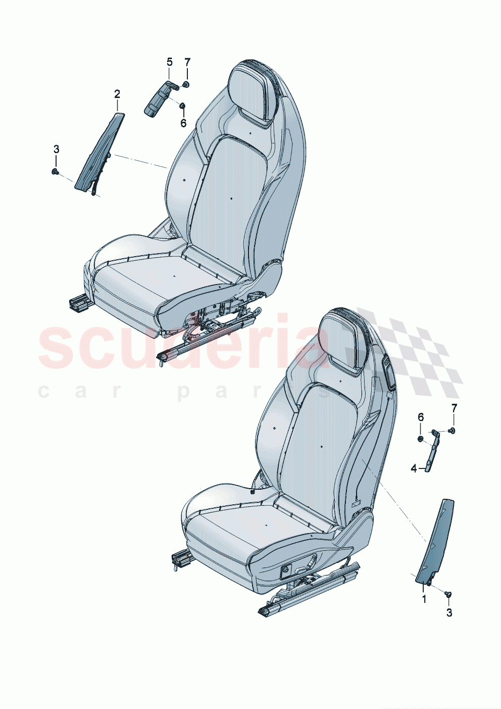 Side airbag unit F 3S-N-003 075>> F ZG-N-003 075>> of Bentley Bentley New Continental Convertible (2019-2024)