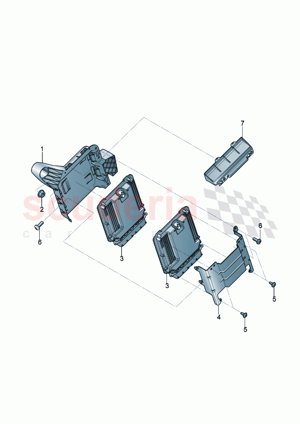 Control unit for petrol engine Retainer for control units of Bentley Bentley New Continental Convertible (2019-2024)