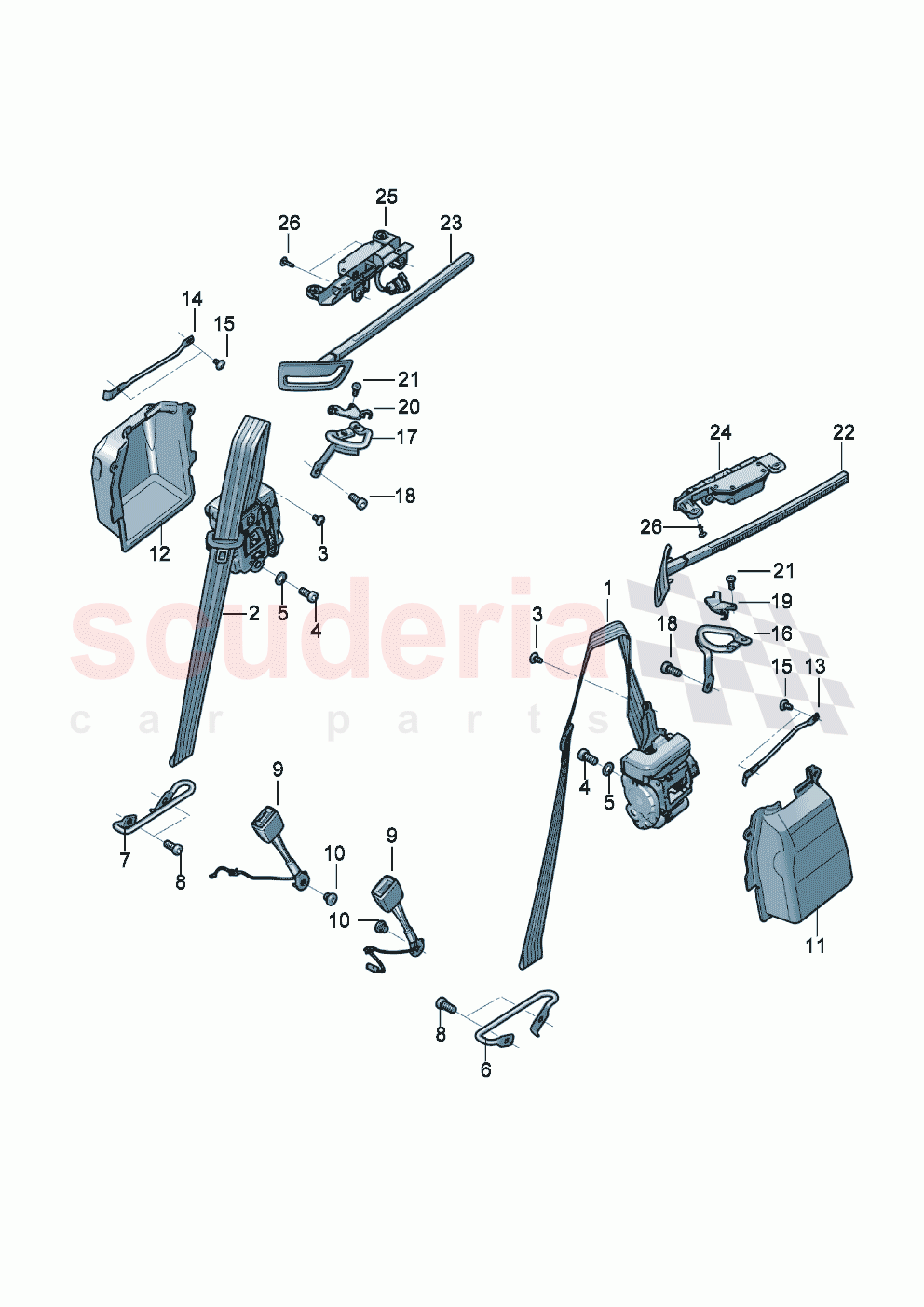 Seat belts of Bentley Bentley New Continental Convertible (2019-2024)