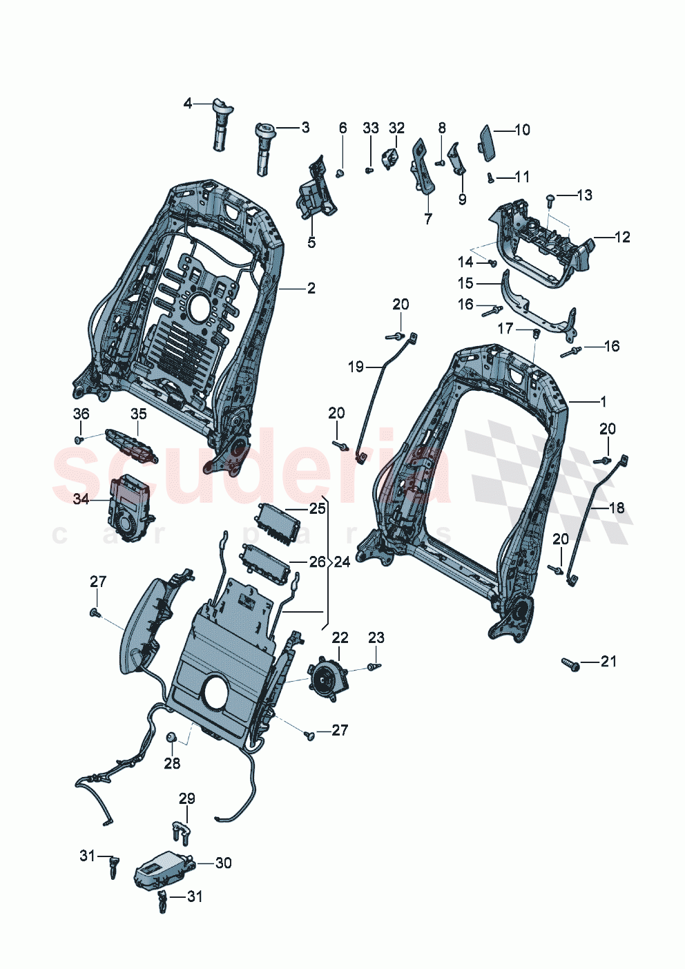 Backrest of Bentley Bentley New Continental Convertible (2019-2024)