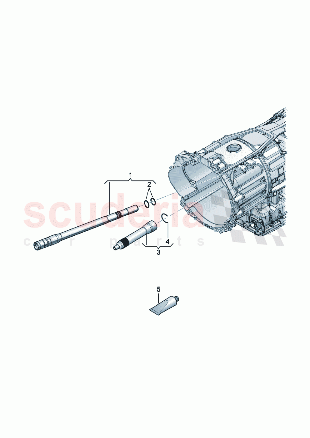 Input shaft for 8-speed automatic gearbox hollow shaft for front axle differential of Bentley Bentley New Continental Convertible (2019-2024)