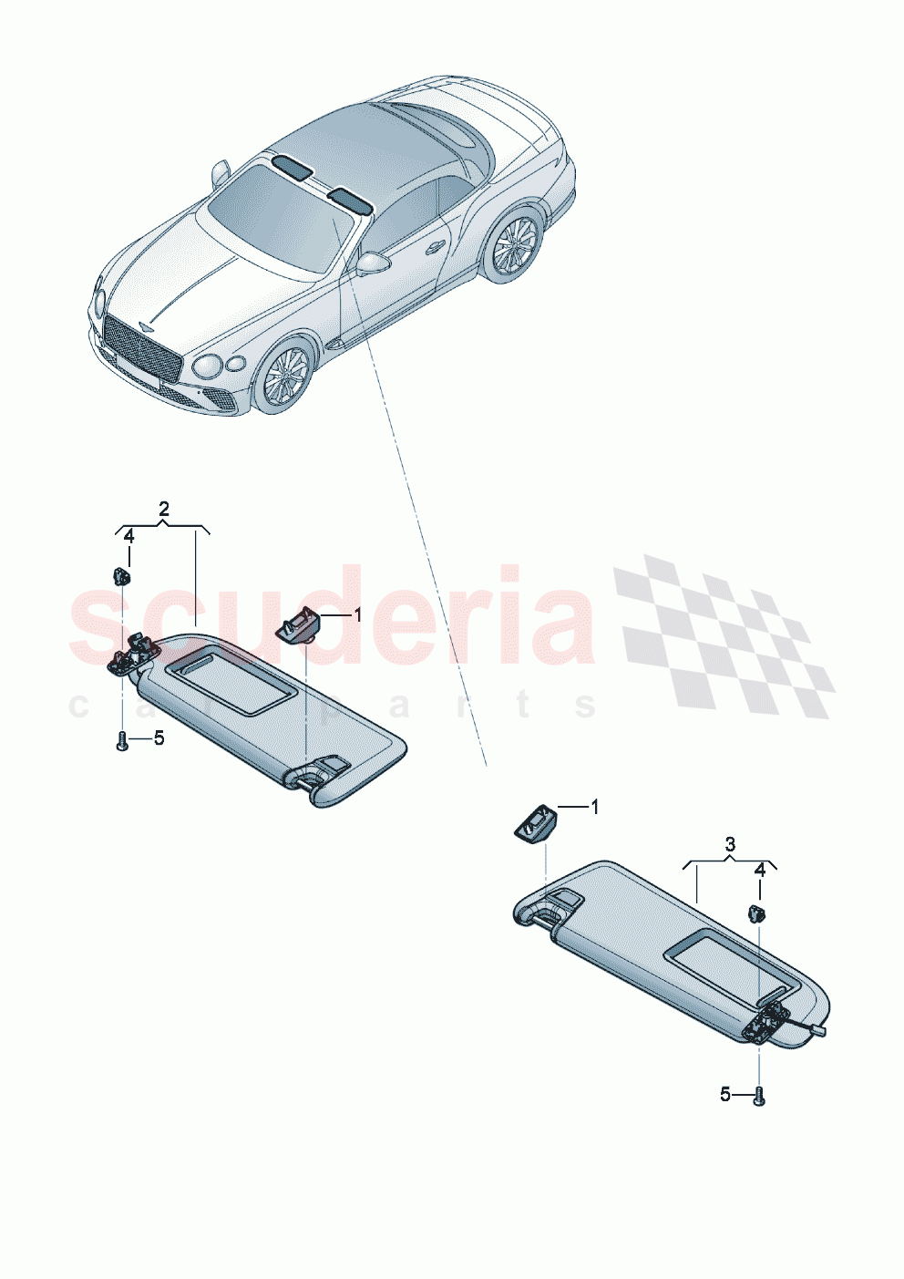 Sun visor D >> - MJ 2022 of Bentley Bentley New Continental Convertible (2019-2024)