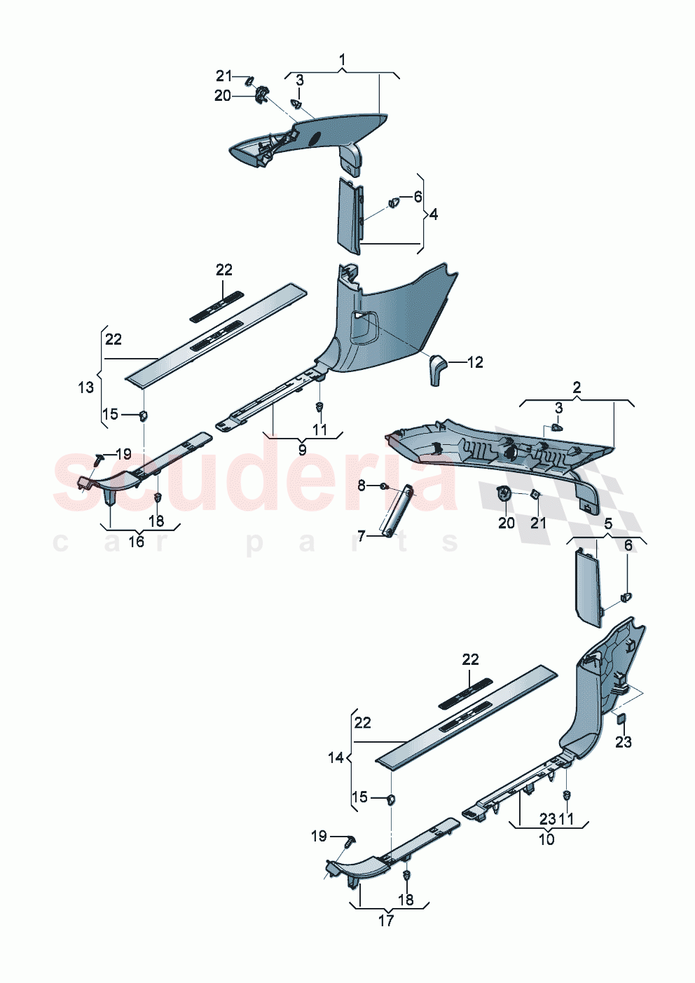 side trim panels D >> - MJ 2022 of Bentley Bentley New Continental Convertible (2019-2024)
