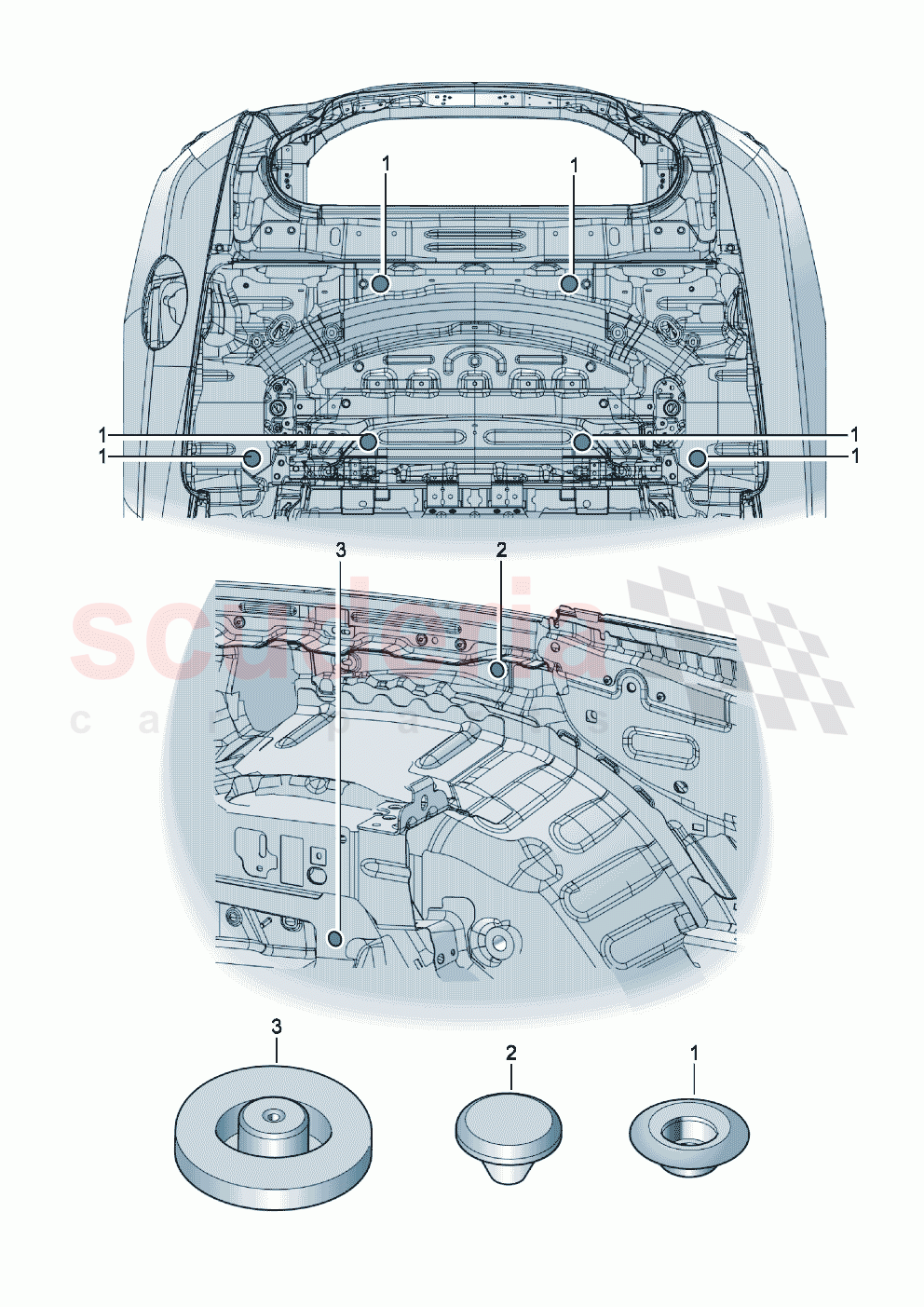 Bungs Rear compartment area of Bentley Bentley New Continental Convertible (2019-2024)
