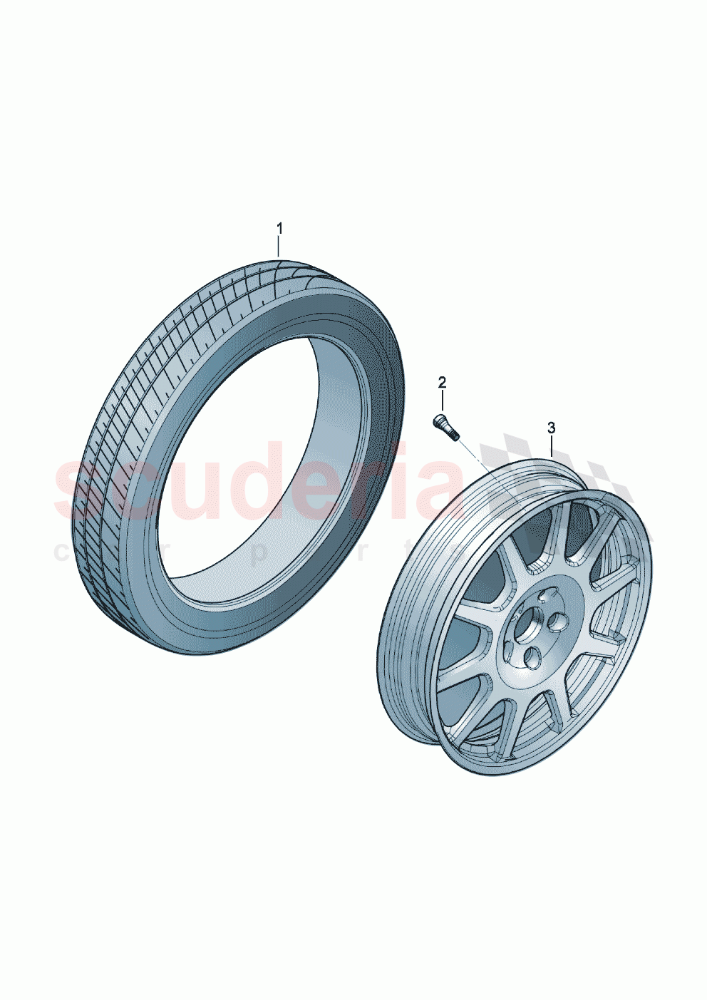 for models with space-saving temporary spare wheel of Bentley Bentley New Continental Convertible (2019-2024)