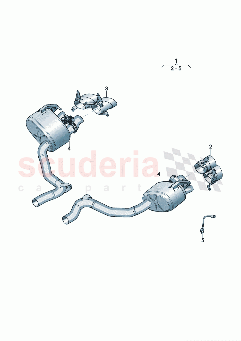Genuine accessories Sport silencer of Bentley Bentley New Continental GT (2019-2024)