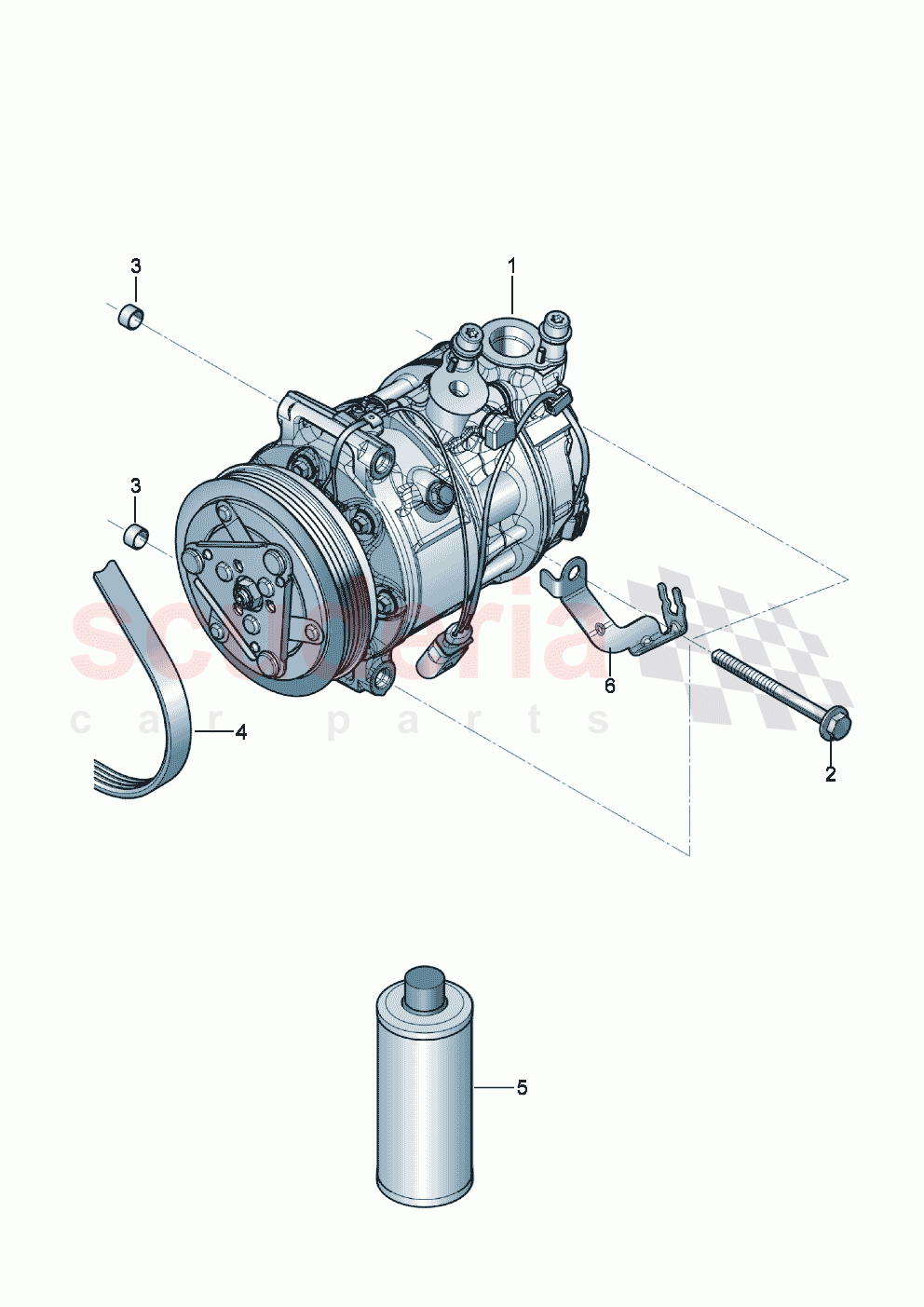 A/C compressor Attachment parts for A/C compressor Compressor oil of Bentley Bentley New Continental GT (2019-2024)