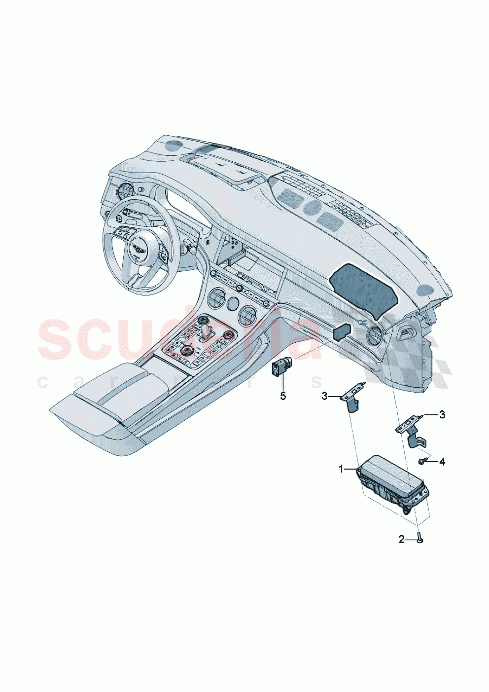Passenger airbag unit of Bentley Bentley New Continental GT (2019-2024)