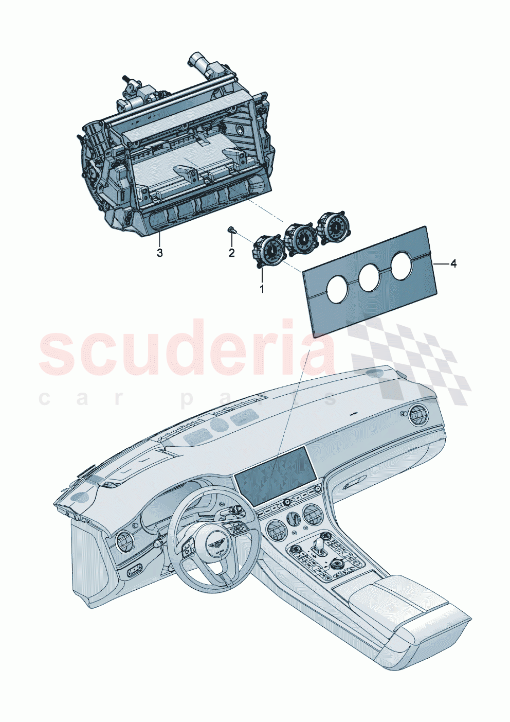 Instrument panel of Bentley Bentley New Continental GT (2019-2024)