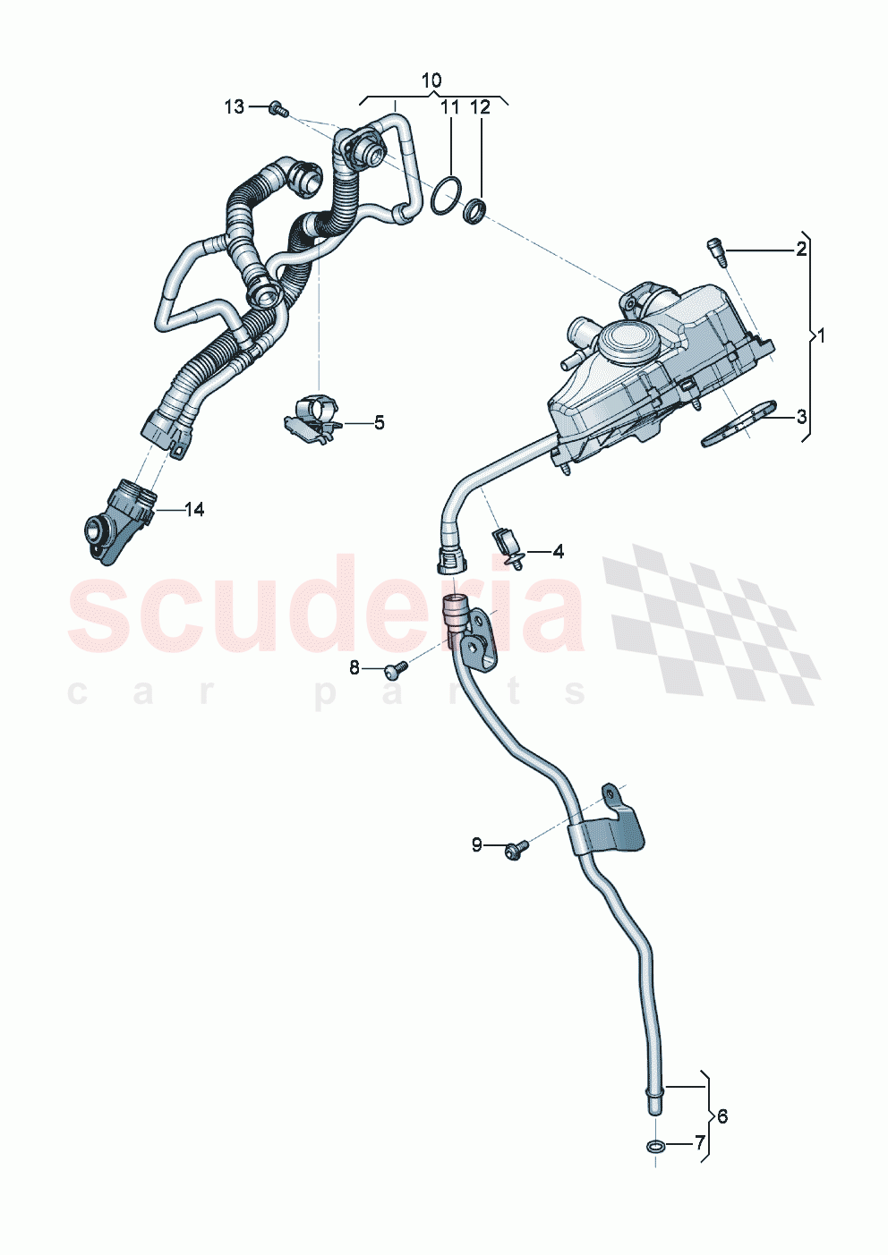 Crankcase housing ventilation D - MJ 2020>> of Bentley Bentley New Continental GT (2019-2024)