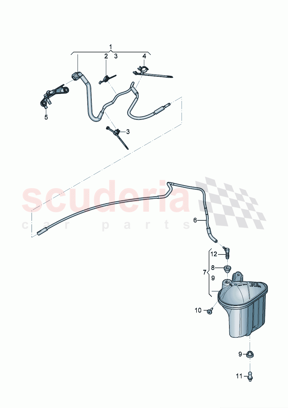 vacuum system Engine bay F 3S-M-085 538>> F ZG-M-085 538>> of Bentley Bentley New Continental GT (2019-2024)