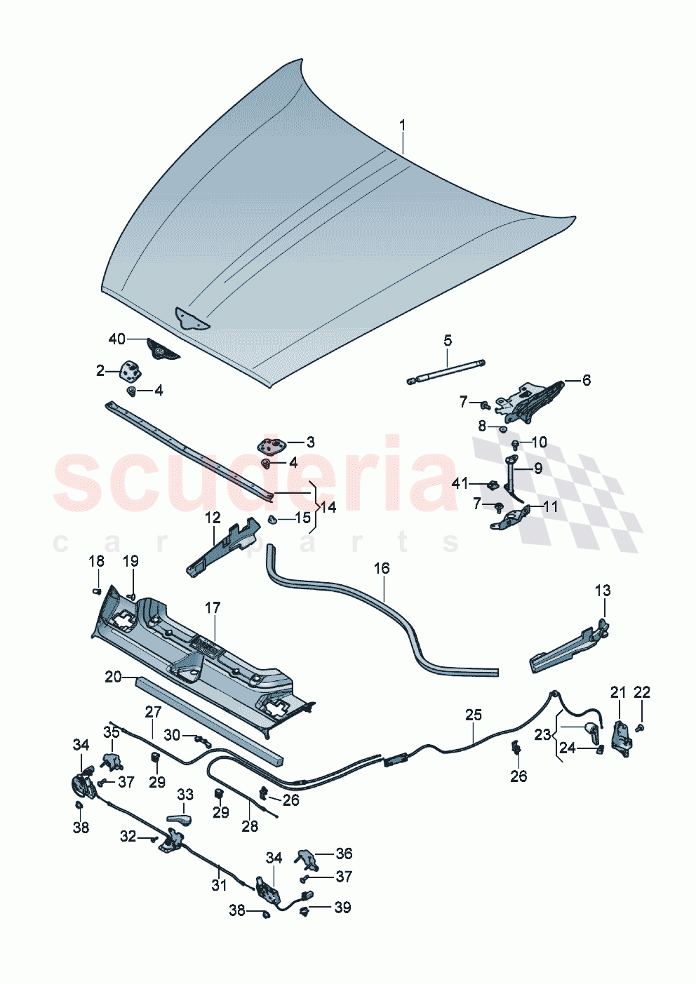 Bonnet F >> 3S-K-071 415 F >> ZG-K-071 415 of Bentley Bentley New Continental GT (2019-2024)
