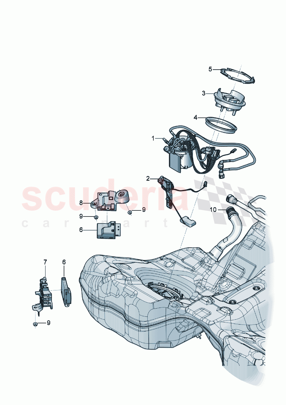 Fuel delivery module Sender for fuel gauge Control unit for fuel pump of Bentley Bentley New Continental GT (2019-2024)