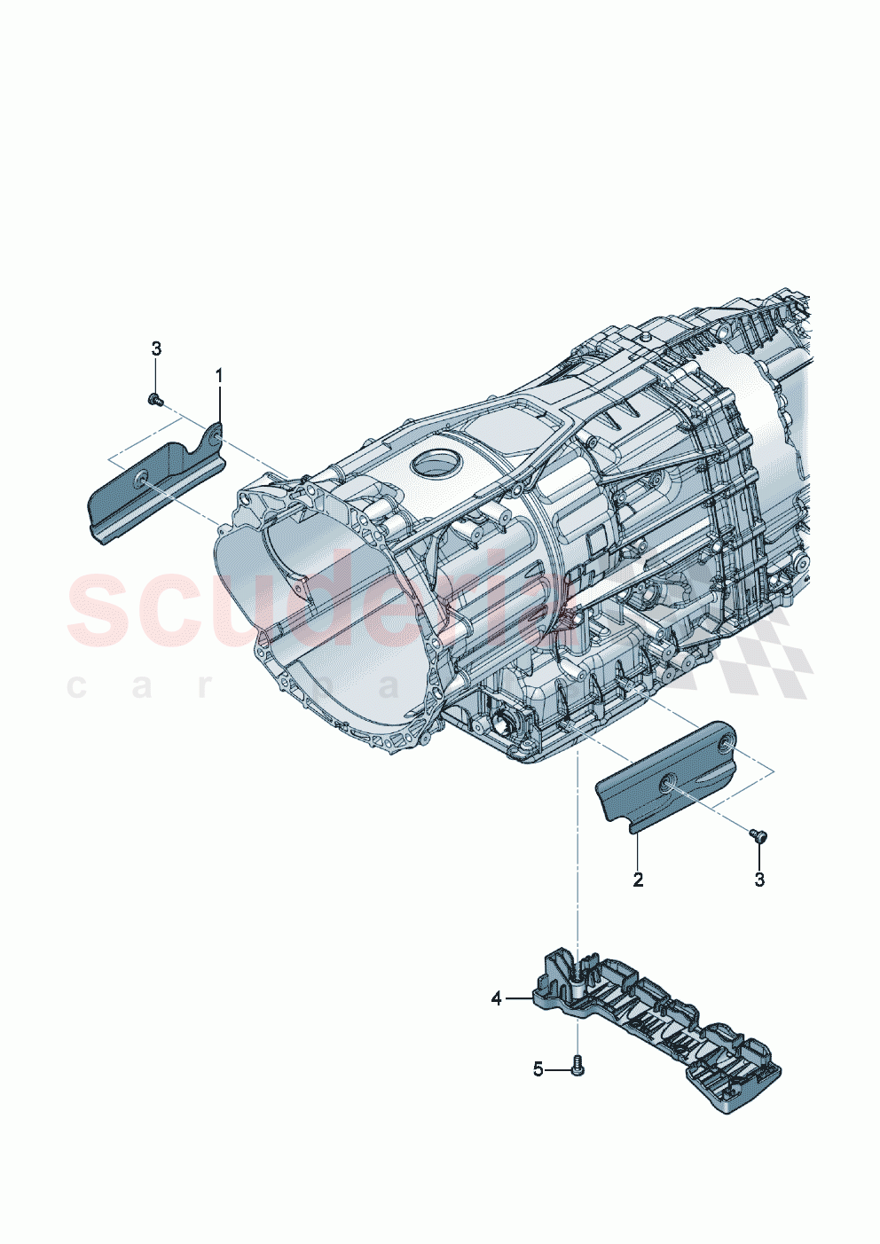 Heat shield for 8-speed automatic gearbox of Bentley Bentley New Continental GT (2019-2024)
