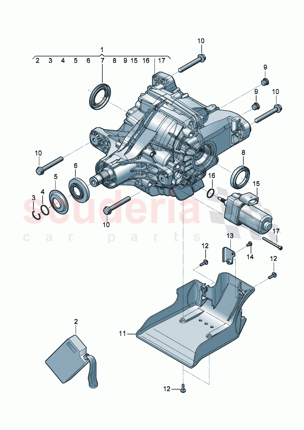 rear axle differential for models with limited slip differential of Bentley Bentley New Continental GT (2019-2024)