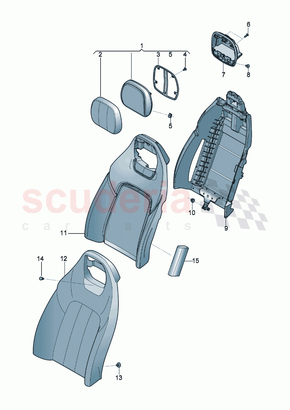 Back seat Backrest D - MJ 2023>> of Bentley Bentley New Continental GT (2019-2024)