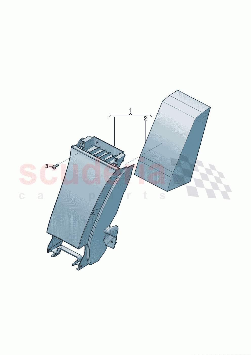 Middle armrest For vehicles without through load aperture D - MJ 2023>> of Bentley Bentley New Continental GT (2019-2024)