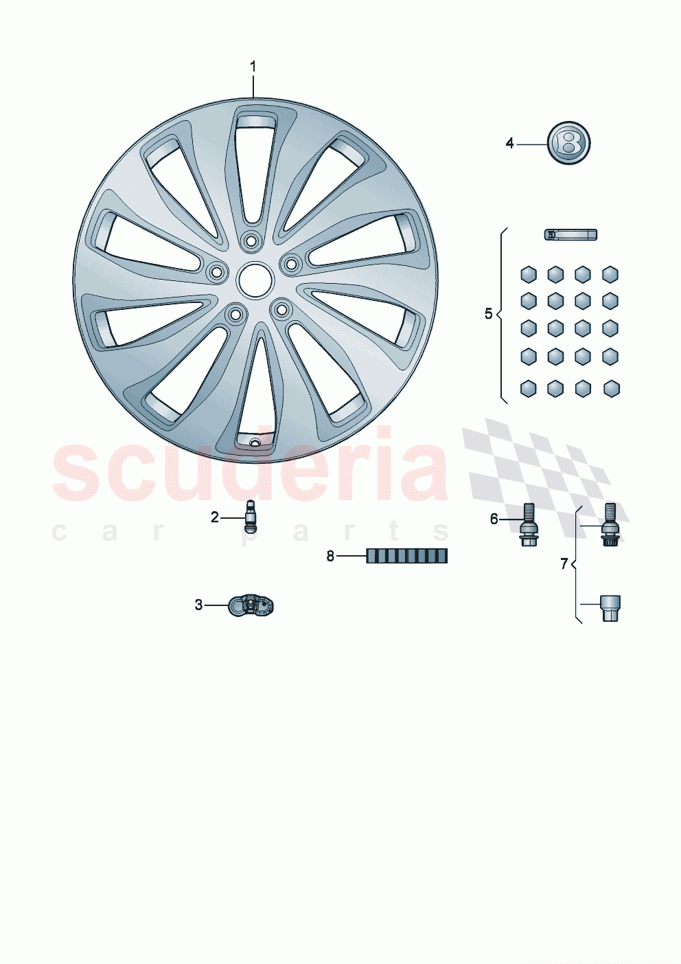 Complete wheels and tyres D - MJ 2024>> of Bentley Bentley New Continental GT (2019-2024)
