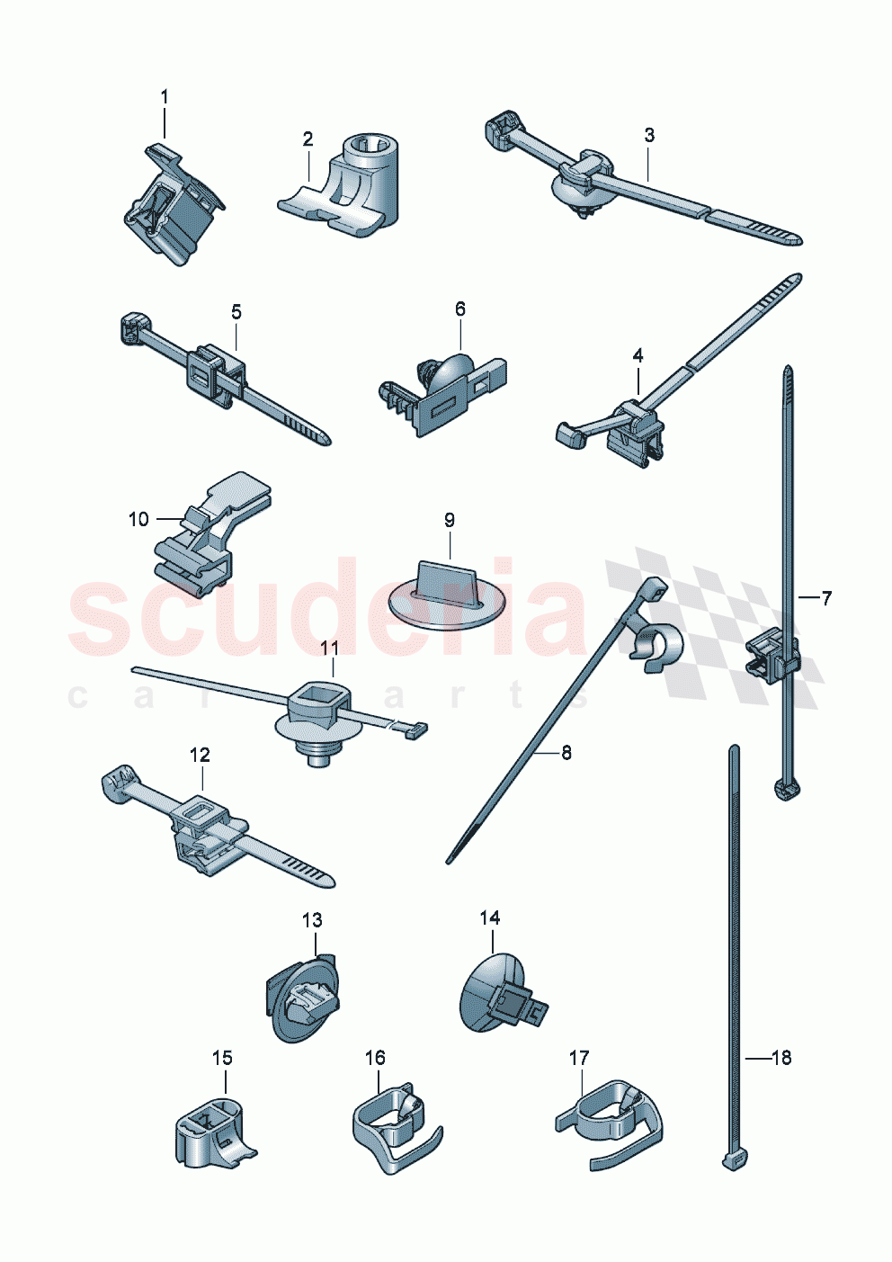 Cable holder of Bentley Bentley New Continental GT (2019-2024)