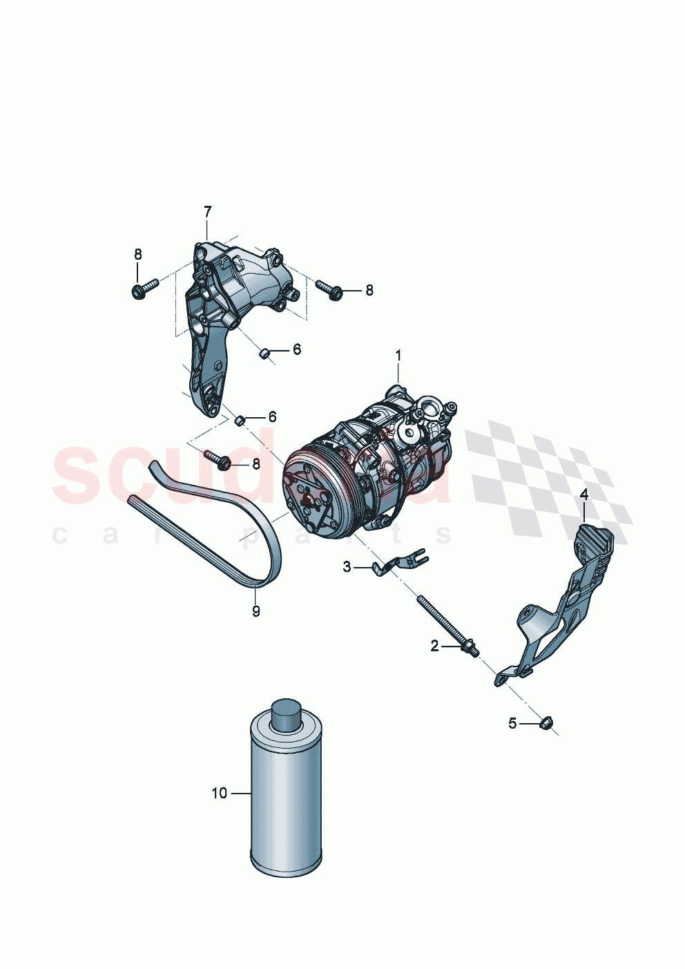 A/C compressor Bracket for A/C compressor of Bentley Bentley New Flying Spur (2020-2024)