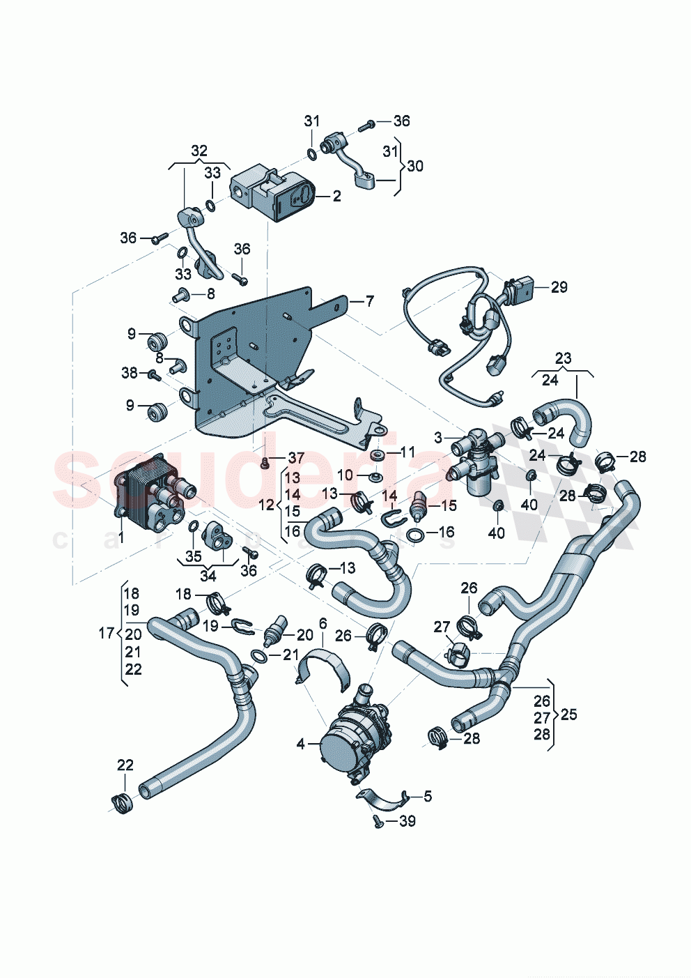 Cooling unit for high-voltage battery of Bentley Bentley New Flying Spur (2020-2024)