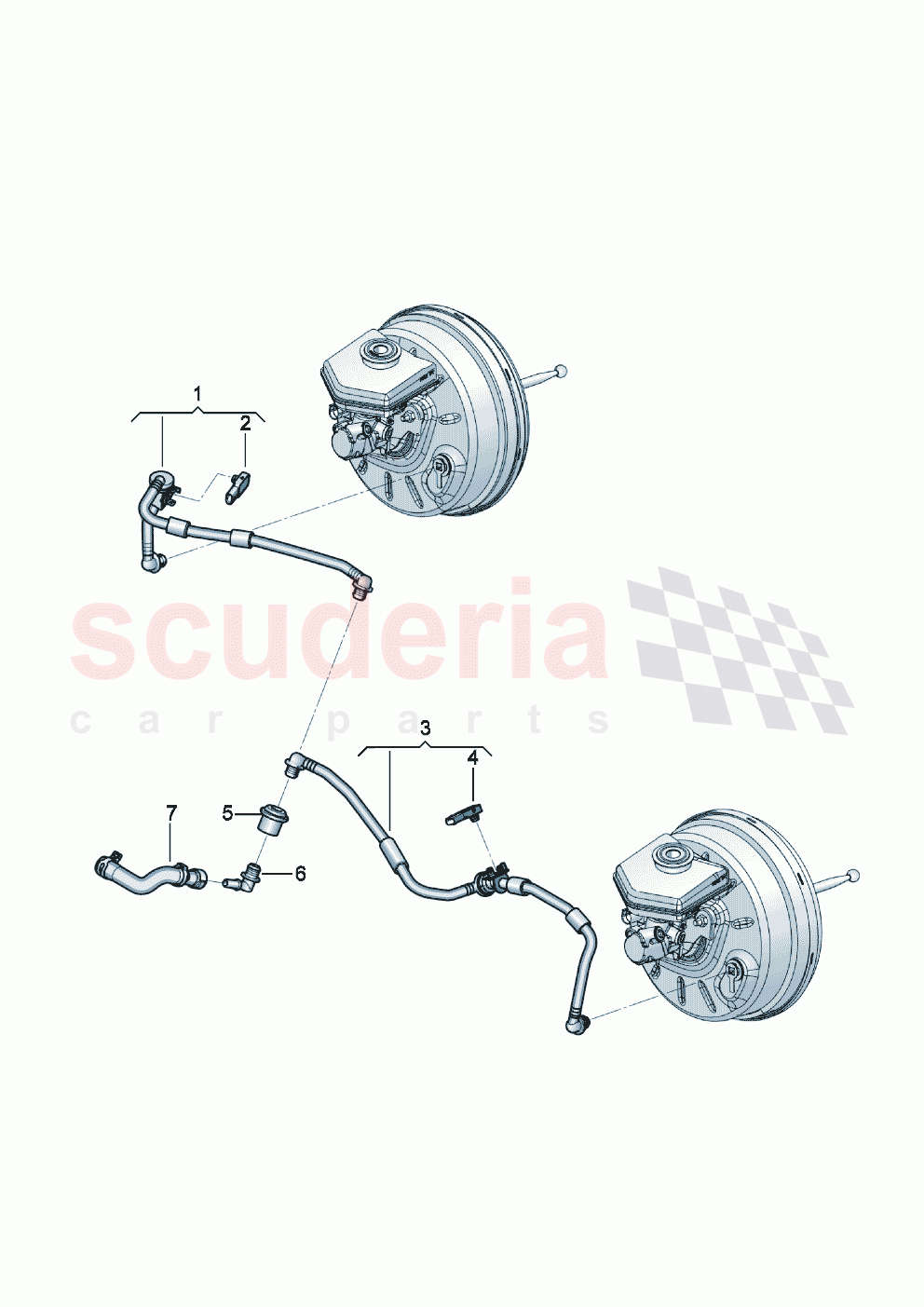 vacuum hoses for brake servo of Bentley Bentley New Flying Spur (2020-2024)